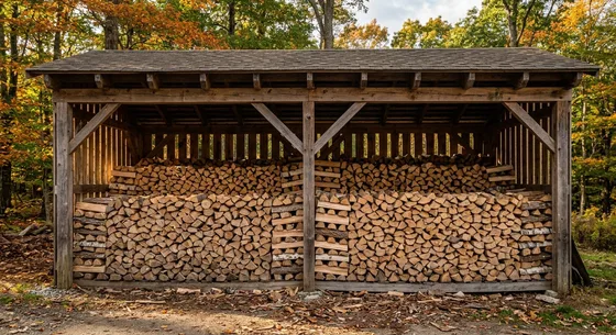 Укладка дров в Луховицах, улица Цветочная, 14